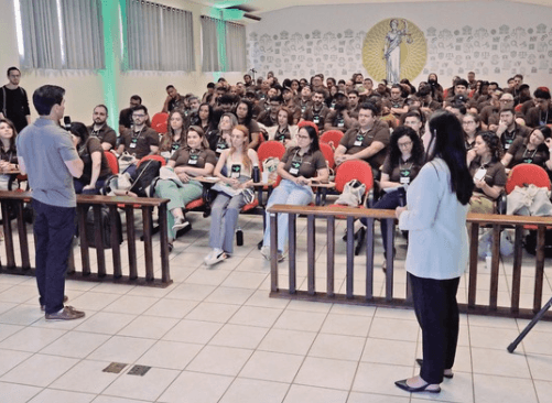 Graziela Silva e Marcelo Monteiro, participaram, na última semana, de um Ideathon com a equipe da Vitalforce