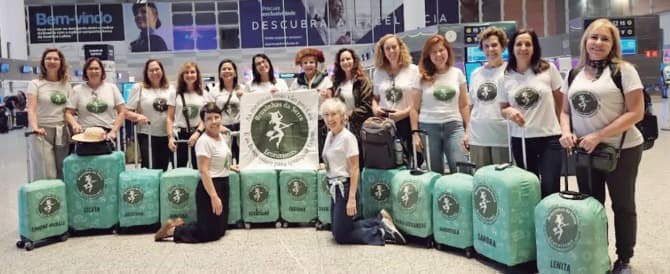 Um grupo de 15 mulheres barretenses embarcou no Aeroporto de Campinas