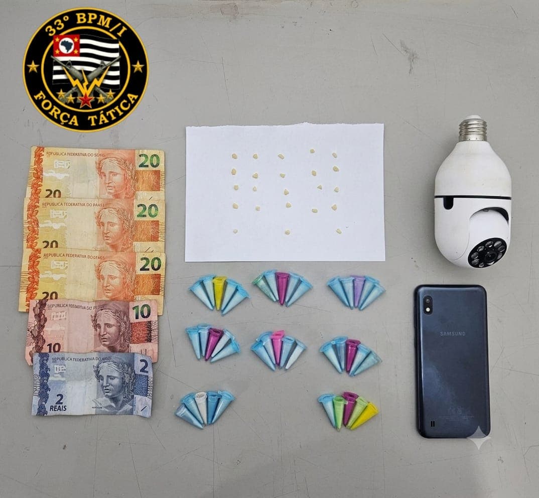 PM prende indivíduo em flagrante por tráfico no bairro Dom Bosco