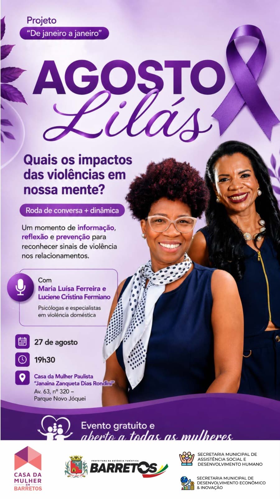 Casa da Mulher realiza roda de conversa sobre violência e saúde mental