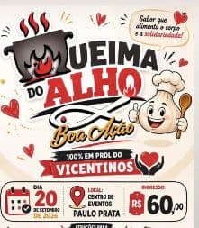 Queima do Alho tem renda destinada aos Vicentinos