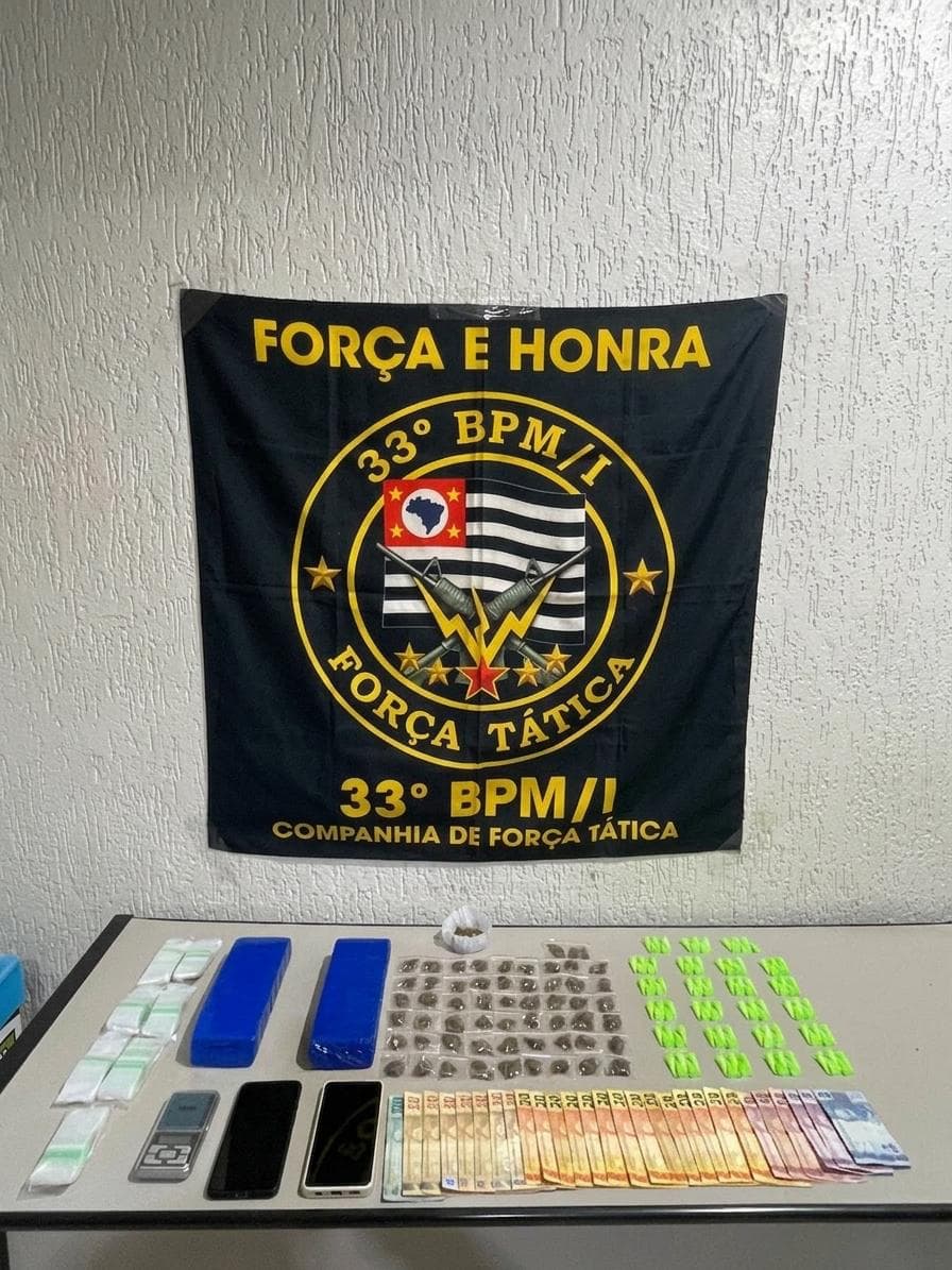 Casal é detido pela PM por tráfico no conjunto Newton Sopa