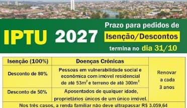 Prazo para solicitar desconto no IPTU termina em outubro