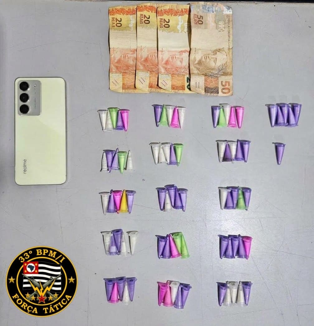 Força Tática prende homem por tráfico de drogas